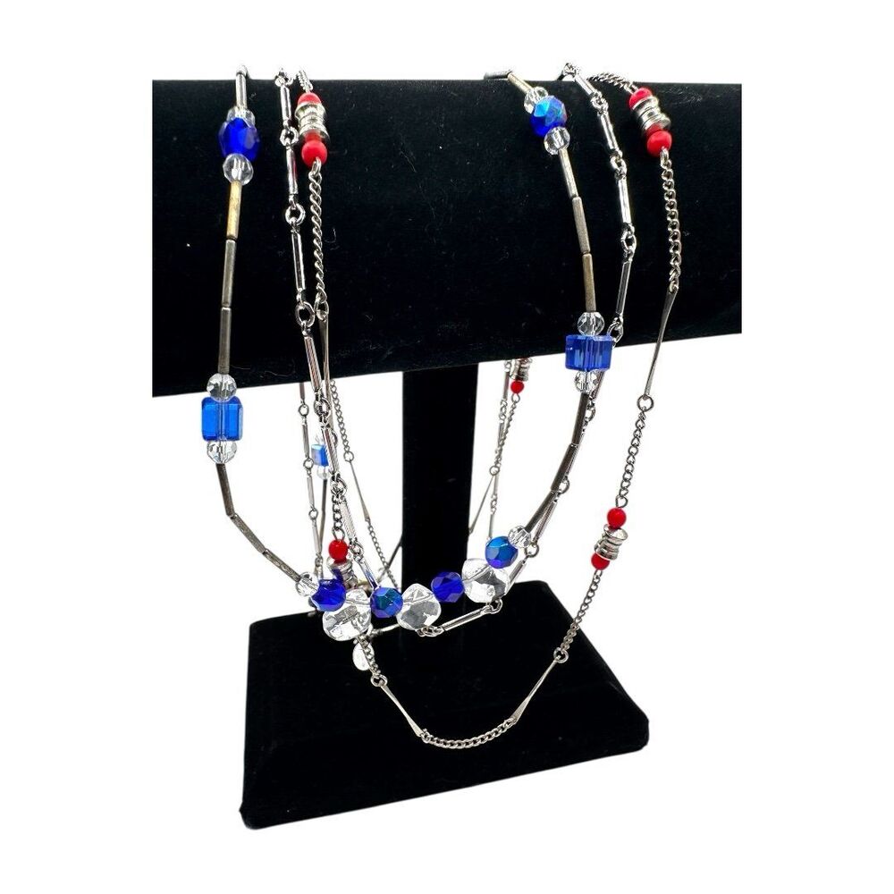 3 Retro Style Metal Beaded Necklaces